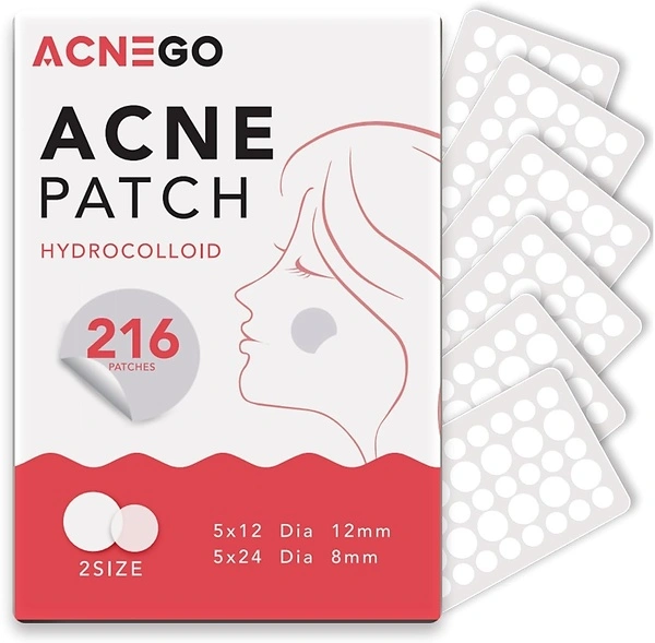 216 Hydrocolloid Acne Patches, Spot Treatment Stickers, Cystic Acne Stickers