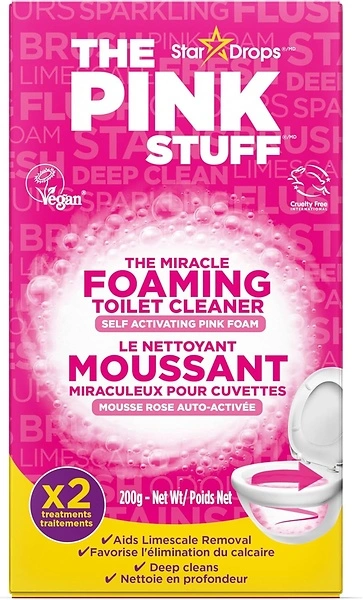Stardrops The Pink Stuff Miracle Foaming Toilet Cleaner, 25 oz, 2 Treatments