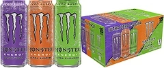 Monster Energy Ultra Variety Pack, Ultra Violet, Sunrise, Paradise, 15 Count