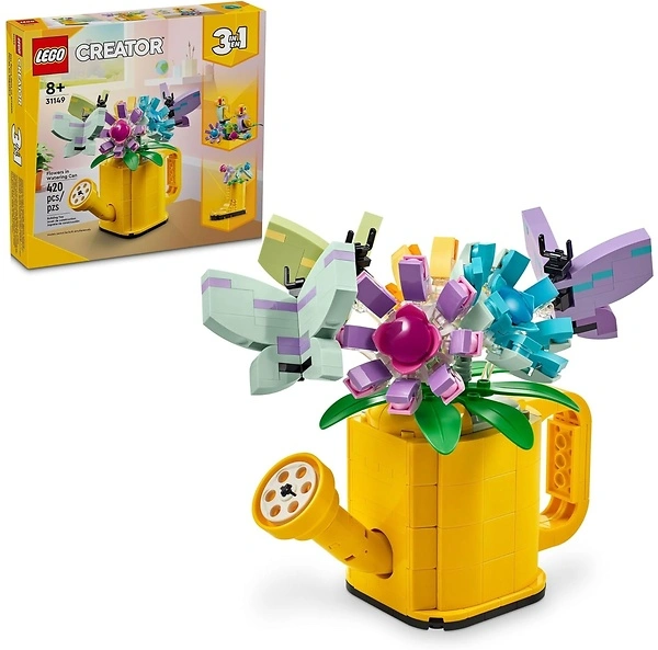 LEGO Creator 3 in 1 Flowers in Watering Can Building Toy Set - 31149