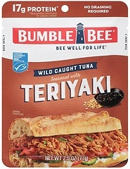 Bumble Bee Teriyaki Seasoned Tuna Pouch, Wild Caught, 2.5 oz, 17g Protein