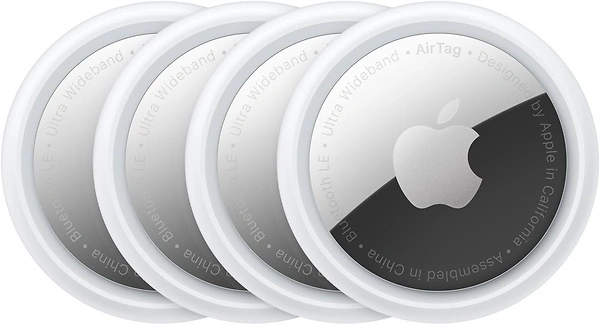 Apple AirTag (1st Generation) - 4 Pack, Track Keys, Wallet, Luggage, Bluetooth