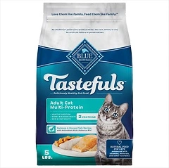 Blue Buffalo Tastefuls Adult Cat Dry Food, Salmon & Ocean Fish Recipe, 5 lb. Bag