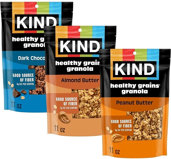 Kind Healthy Grains Granola Variety Pack, Gluten Free, 10g Protein, 3 Count