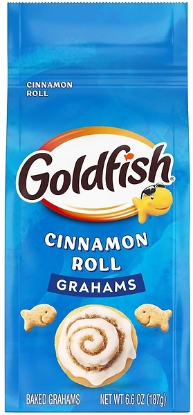Goldfish Grahams Cinnamon Roll Baked Snack Crackers, 6.6 Oz Bag