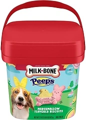 Milk-Bone Peeps Artificially Marshmallow Flavored Dog Treats, 22 Oz. Pail