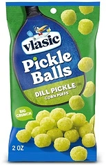 Vlasic Pickle Balls, Dill Pickle Flavored Corn Puffs, Pickleball Gifts, 2 oz.