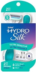 Schick Hydro Silk Sensitive Women's Disposable Razors, 2 Count, 5-Blade