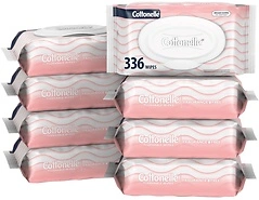 Cottonelle Fragrance Free Flushable Wet Wipes, 8 Flip-Top Packs, 42 Wipes Each