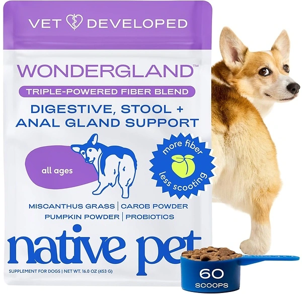 Native Pet WonderGland - Dog Anal Gland Treatment, 60 Scoops