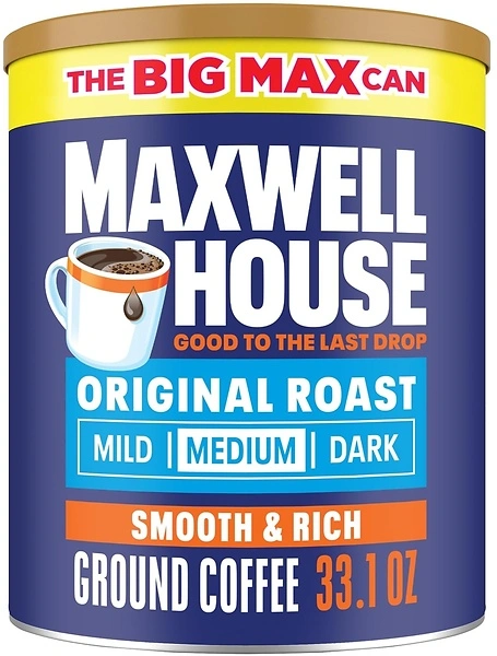 Maxwell House Original Roast Ground Coffee, 33.1 oz Canister