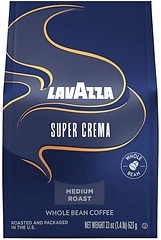 Lavazza Super Crema Whole Bean Coffee, Medium Espresso Roast, 22 oz Bag