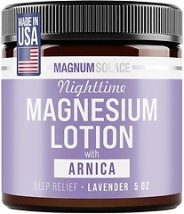 Magnum Solace Nighttime Magnesium Lotion with Arnica - Skin-Friendly for Muscles