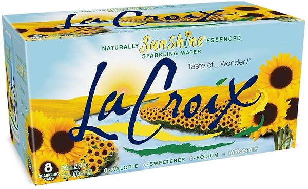 La Croix Sparkling Water, Sunshine, 8 Pack – Zero Sugar, Zero Calories, Zero Sodium