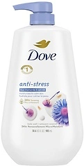 Dove Body Wash with Pump, Anti-Stress Blue Chamomile & Oat Milk, 30.6 oz
