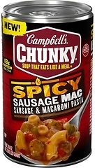 Campbell's Chunky Spicy Sausage Mac Soup, 18.8 oz Can