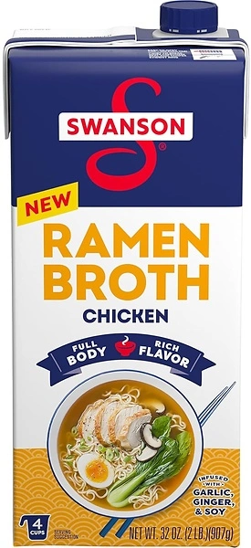 SWANSON S Ramen Chicken Broth, 32 Oz Carton