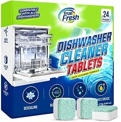 True Fresh Dishwasher Cleaner & Deodorizer Tablets, 24 - Pack, Deep Clean