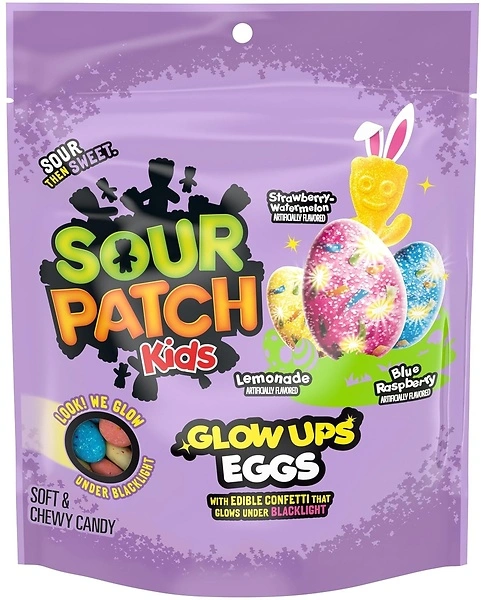 SOUR PATCH KIDS Glow Ups Eggs Soft & Chewy Candy, Easter Candy, 8.4 oz