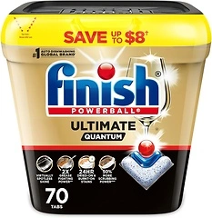 Finish Ultimate Quantum Dishwasher Pods, New Formula, 70 Count