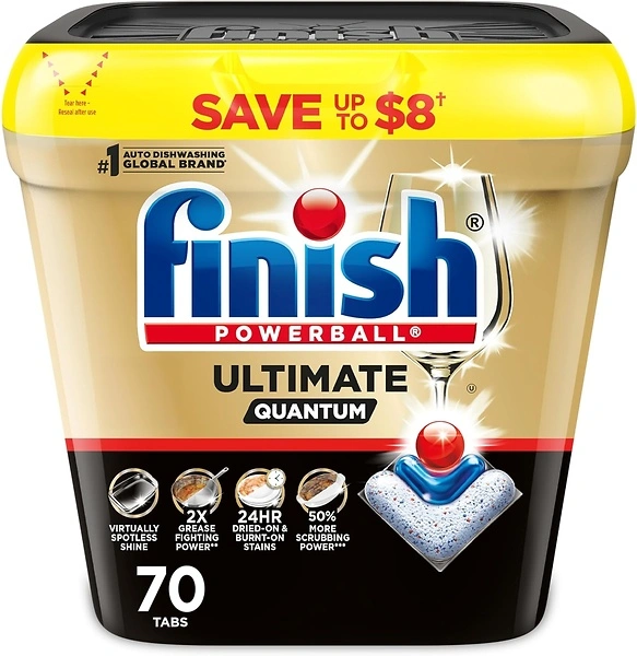 Finish Ultimate Quantum Dishwasher Pods, New Formula, 70 Count