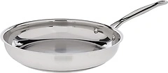 Cuisinart 10 - Inch Open Skillet, Stainless Steel, Dishwasher Safe, Cool Grip Handles