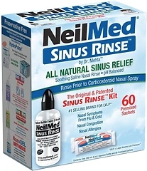 NeilMed Sinus Rinse - Complete Nasal Rinse Kit, 50 Count