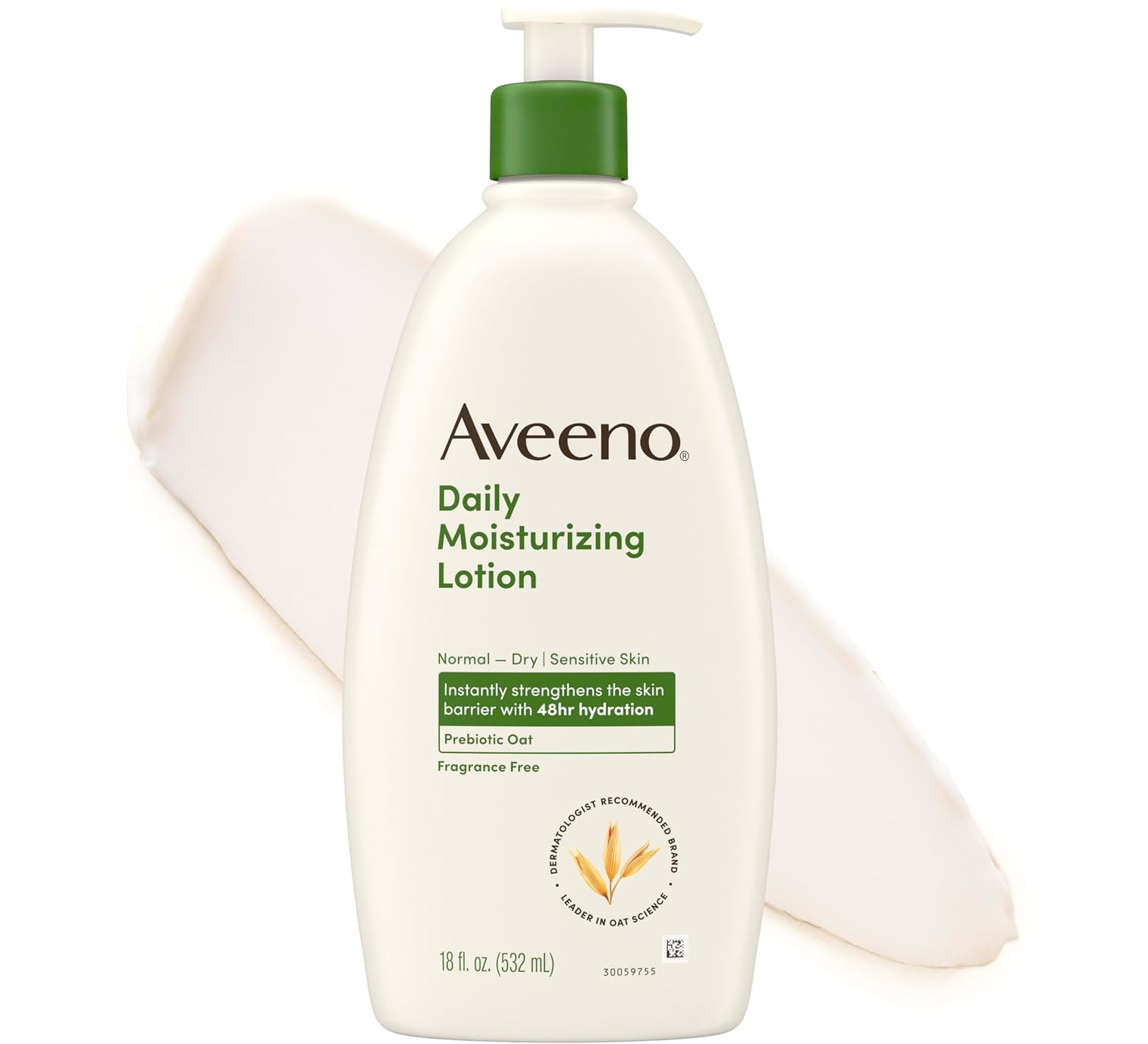 Aveeno Daily Moisturizing Body Lotion for Normal to Dry Skin, 18 Fl Oz