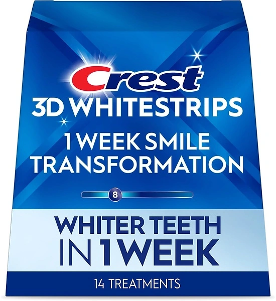 Crest 3D Whitestrips, 1 Week Smile Transformation, 14 Treatments, 28 Strips