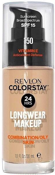 Revlon ColorStay Liquid Foundation for Combination & Oily Skin, 1 Fl Oz, Buff