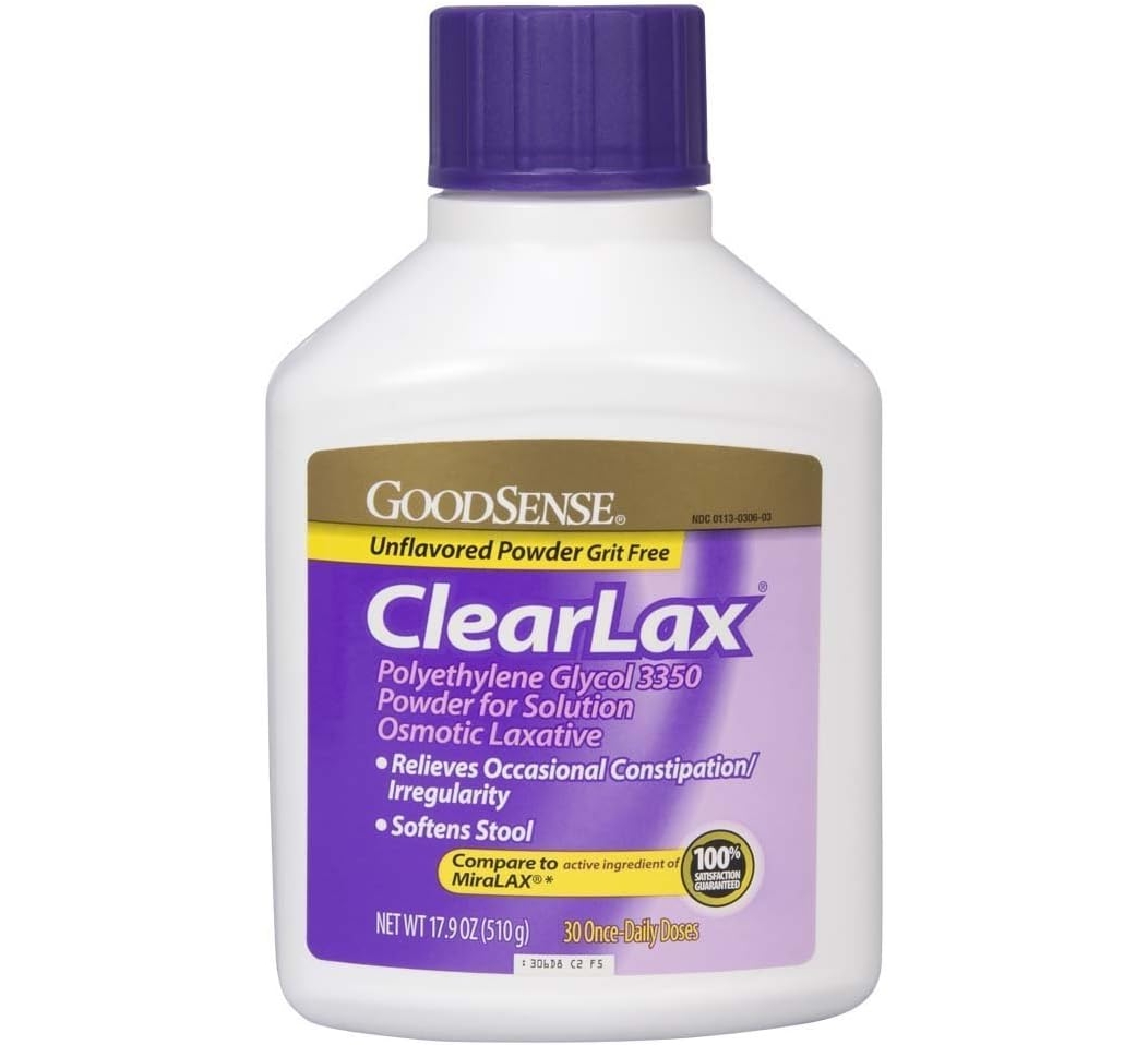 GoodSense ClearLax, Polyethylene Glycol 3350 Powder, Osmotic Laxative, 17.9 oz