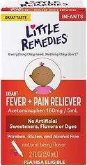 Little Remedies Infant Fever & Pain Reliever with Acetaminophen, 2 Fl Oz