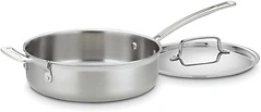 Cuisinart MultiClad Pro Stainless 3.5 - Quart Sauté Pan with Helper & Cover