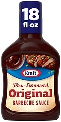 Kraft Original Slow-Simmered Barbecue BBQ Sauce, 18 oz Bottle