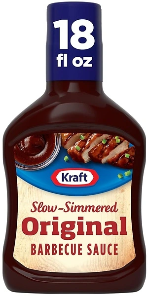Kraft Original Slow-Simmered Barbecue BBQ Sauce, 18 oz Bottle