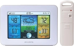 AcuRite 02041M Color Weather Station with Forecast, Temperature, Humidity, White