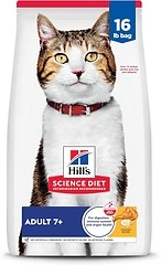Hill's Science Diet Adult 7+ Dry Cat Food, Chicken, 16 lb. Bag