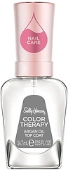 Sally Hansen Color Therapy Top Coat with Argan Oil, Long Lasting, Clear