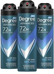 Degree Men Antiperspirant Deodorant Dry Spray Cool Rush, 3 Count, 3.8 oz