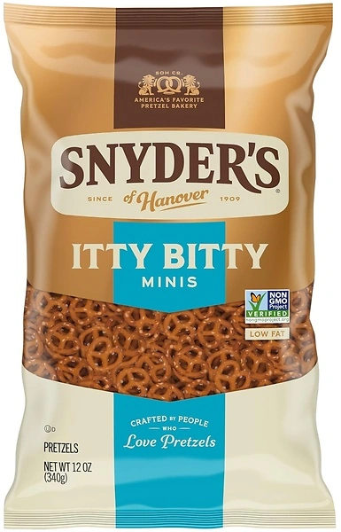 Snyder's of Hanover, Itty Bitty Minis Pretzels, 12 Oz Bag