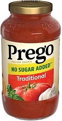 Prego Traditional No Sugar Added Pasta Sauce, 23.5 Oz Jar