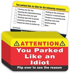 PARTH iMPEX You Parked Like an Idiot Business Cards, 100 Count, 3.5"x2"