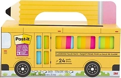 Post-it Super Sticky Notes, 24 Pads, 3 x 3 in., Assorted Brights