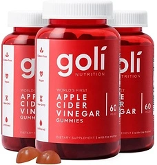 Goli Apple Cider Vinegar Gummies with Vitamin B12, Beetroot & Pomegranate, 180 Count