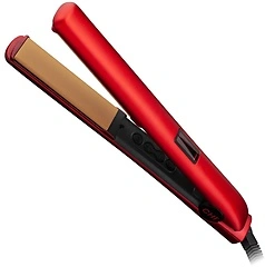 CHI Original Digital Ceramic Hair Straightener 1", Ruby Red, Shiny Smooth Results