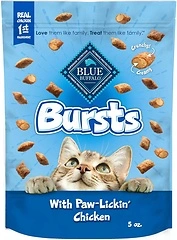 Blue Buffalo Bursts Crunchy & Creamy Cat Treats, Paw-Lickin' Chicken, 5 oz