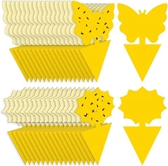 Fruit Fly Traps, Fungus Gnat Traps, Yellow Sticky Bug Traps, 36 Pack