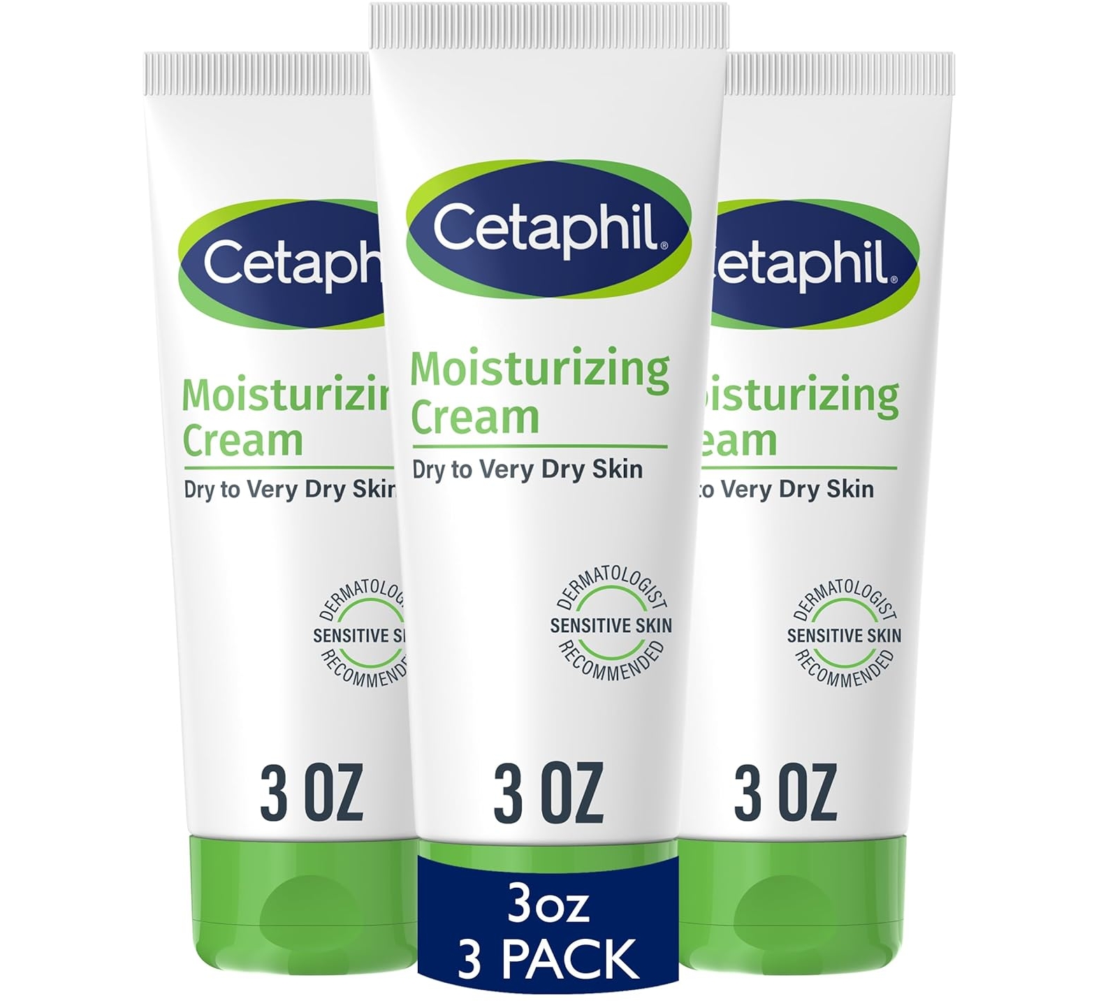 Cetaphil Face & Body Moisturizer, Hydrating Cream for Dry Skin, 3 oz, 3 Pack