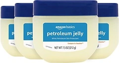 Amazon Basics Petroleum Jelly Skin Protectant, Moisturizer, 7.5 oz, 4-Pack