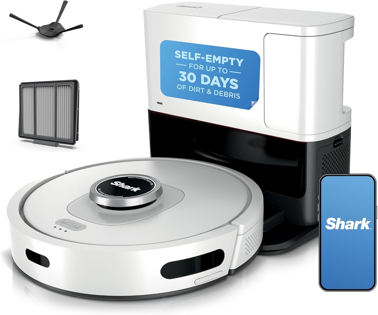 Shark Matrix Clean Robot Vacuum Cleaner with Self-Empty Base, Voice Control